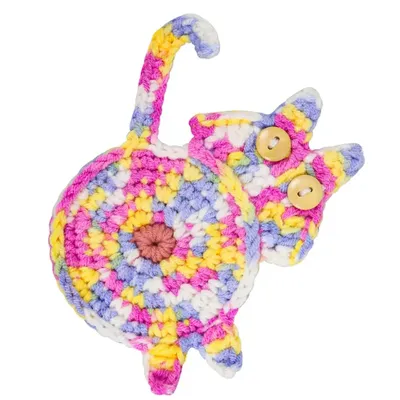 Funny Coaster High Temperature Resistant Easy to Clean Reused Various Styles Wear-resistant Heat Insulation Cloth Cat Funny Coaster High Temperature Resistant Easy to Clean Reused Various Styles Wear-resistant Heat Insulation Cloth Cat