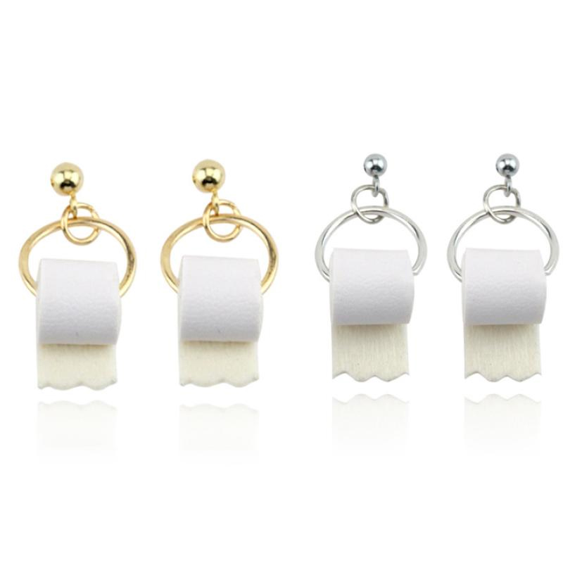 Funny Dangle Toilet Paper Earrings Funny Dangle Toilet Paper Earrings
