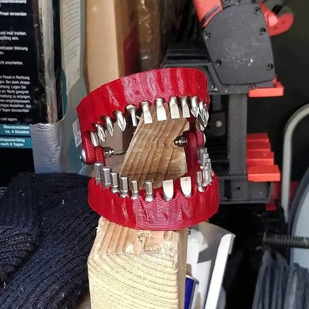 Funny Denture Drill Bit Holder For Screwdriver Teeth Model Screwdriver Bit Holder