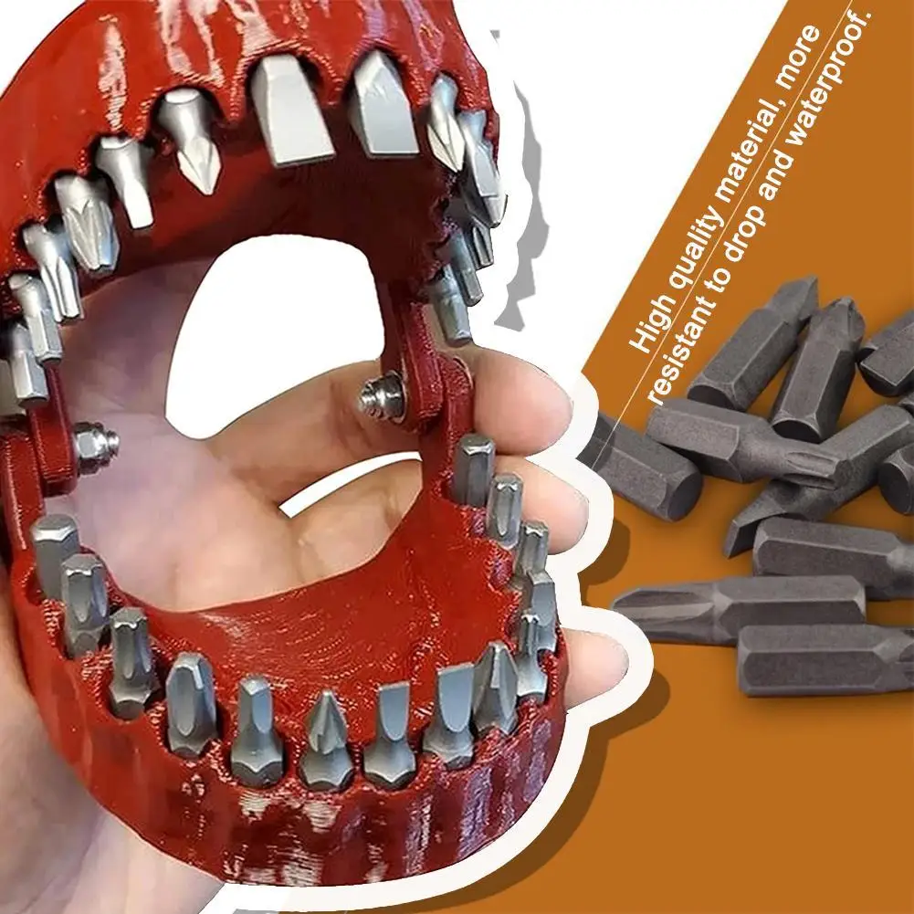Funny Denture Drill Bit Holder For Screwdriver Teeth Model Screwdriver Bit Holder