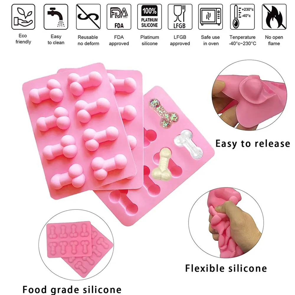 Funny Dicks Chocolate Mould Ice Cube Tray Adult Party Genitals Dessert Sexy Penis Chest Silicone Cake Mold Baking Cake Funny Dicks Chocolate Mould Ice Cube Tray Adult Party Genitals Dessert Sexy Penis Chest Silicone Cake Mold Baking Cake