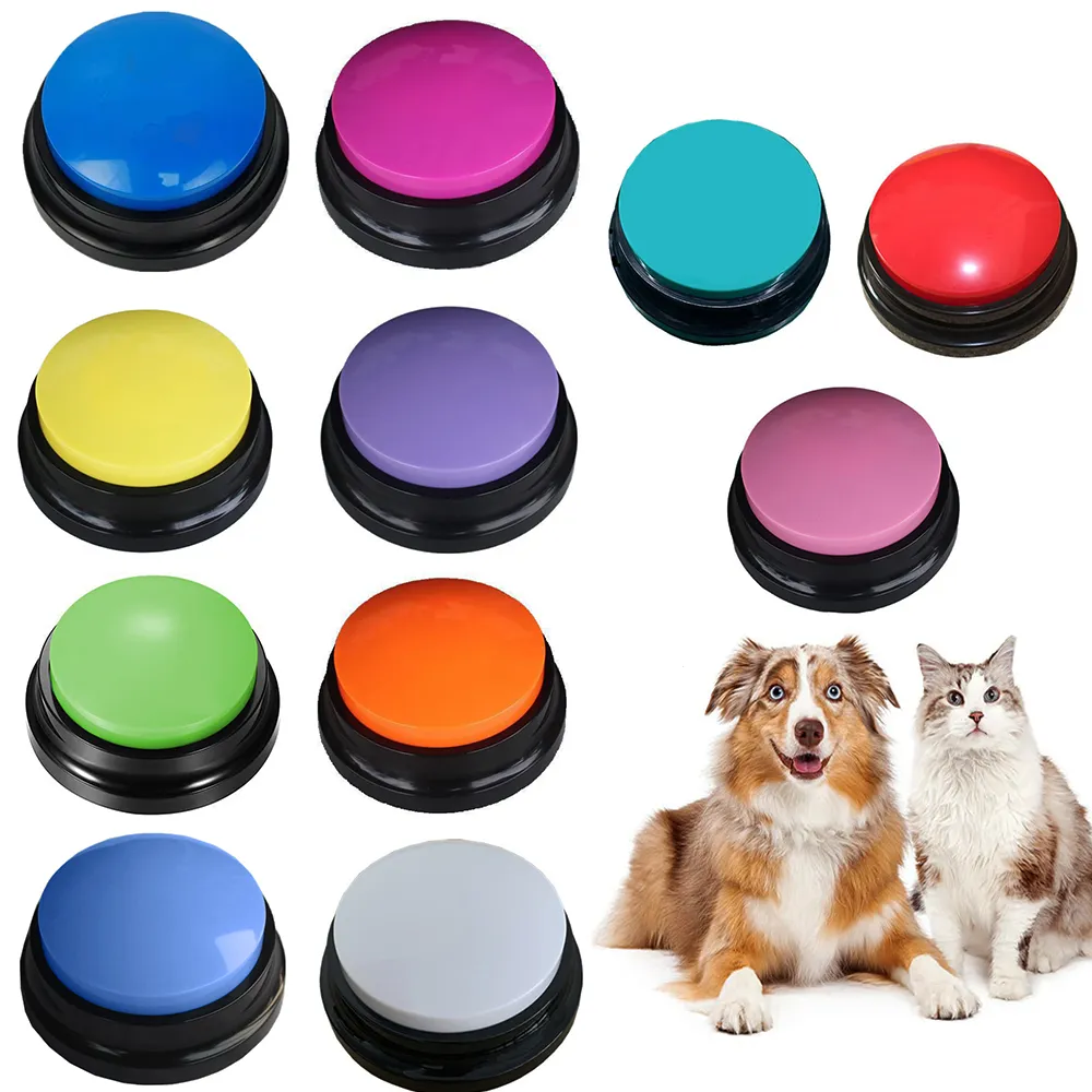 Funny Dog Recordable Pet Toys Travel Talking Pet Starters Pet Speaking Buttons Portable Cute Pet Supplies Communication