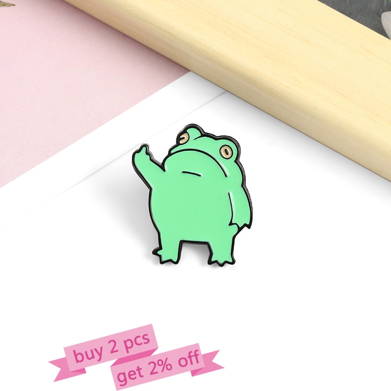 Funny Enamel Frog Pin Funny Enamel Frog Pin