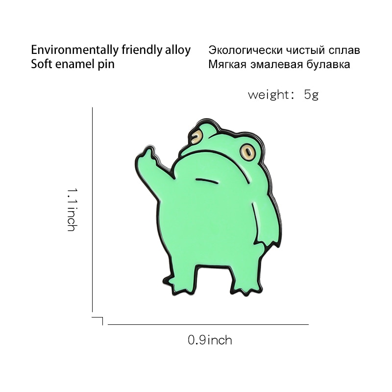 Funny Enamel Frog Pin Funny Enamel Frog Pin