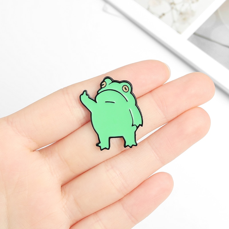 Funny Enamel Frog Pin Funny Enamel Frog Pin