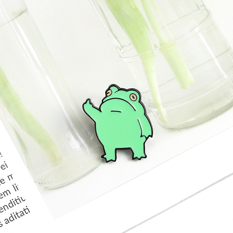Funny Enamel Frog Pin Funny Enamel Frog Pin