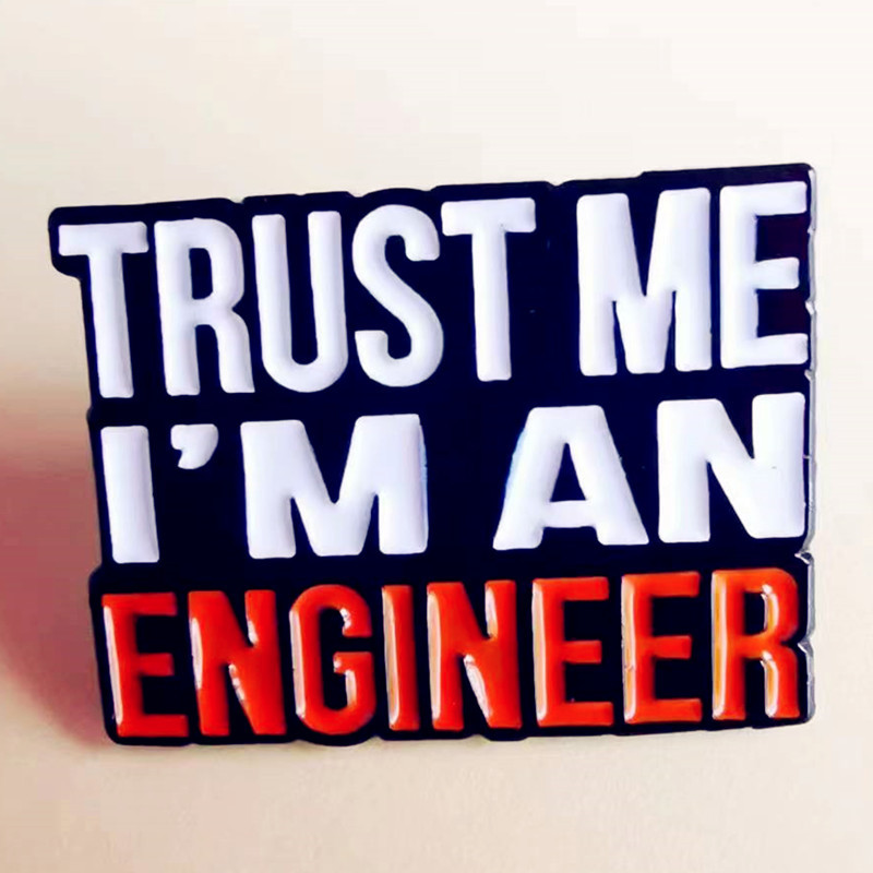 Funny Enamel Metal Engineer Pin Brooch Funny Enamel Metal Engineer Pin Brooch