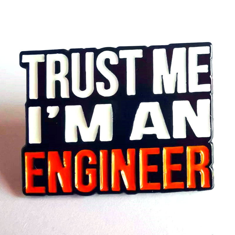 Funny Enamel Metal Engineer Pin Brooch Funny Enamel Metal Engineer Pin Brooch