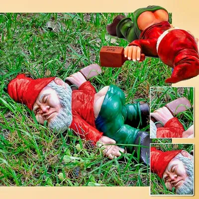 Funny Garden Drunk Gnome Funny Garden Drunk Gnome