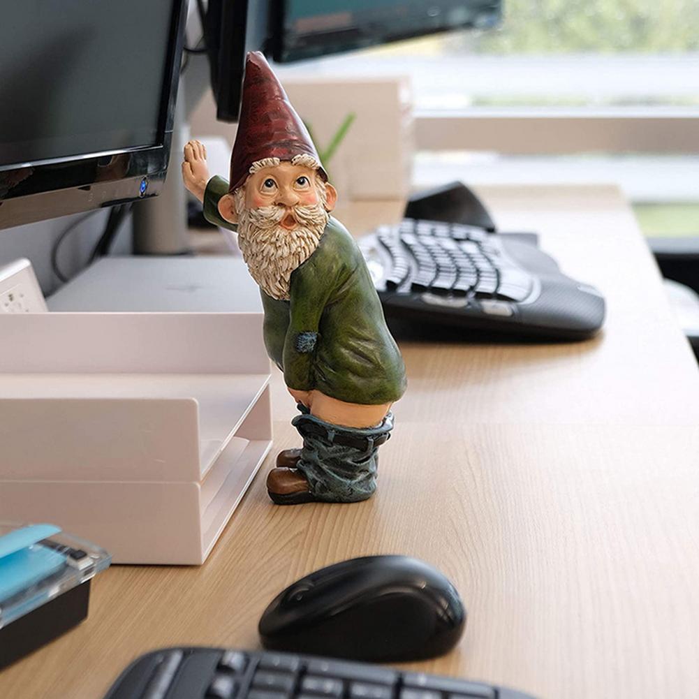 Funny Garden Gnome Resin Figurine Funny Garden Gnome Resin Figurine