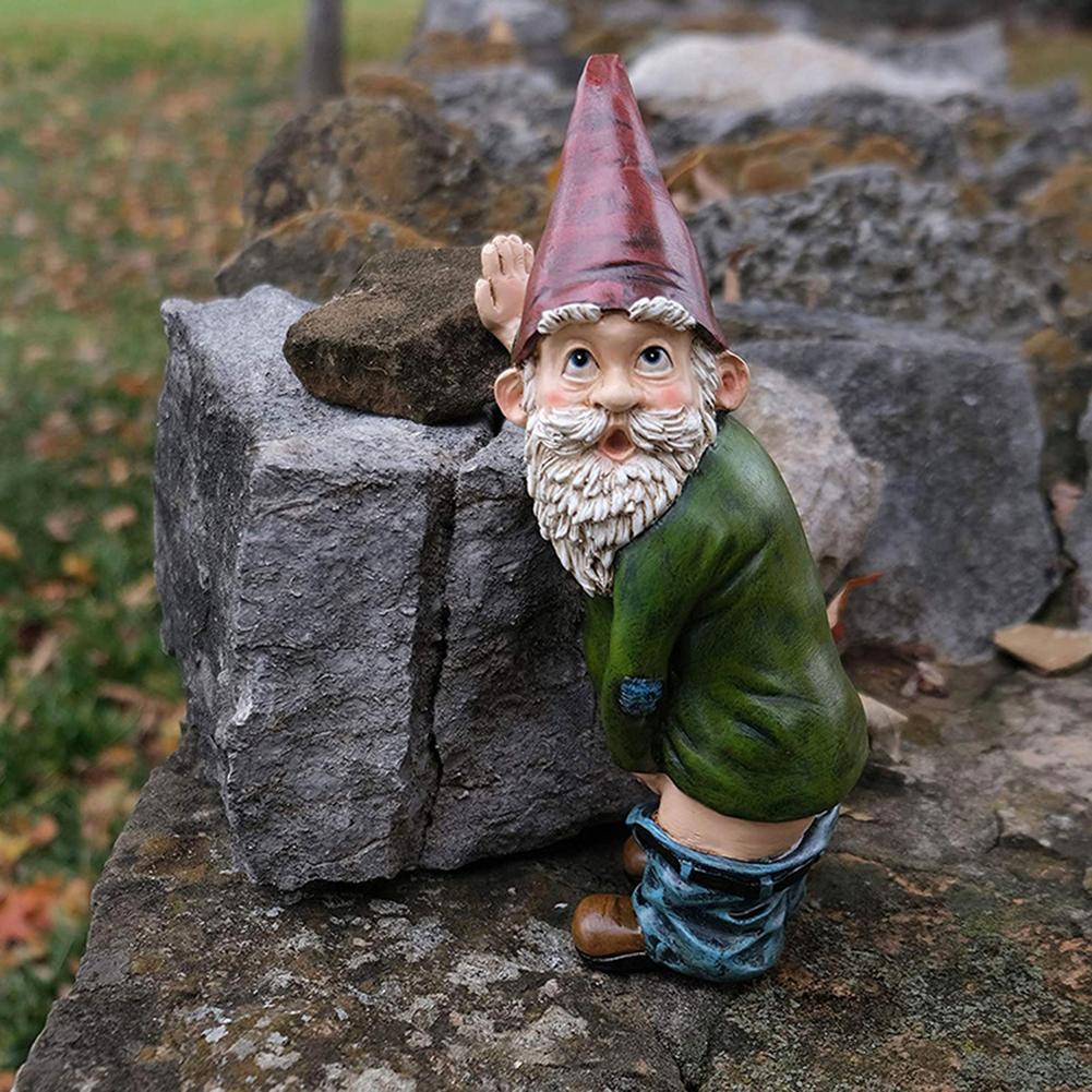 Funny Garden Gnome Resin Figurine Funny Garden Gnome Resin Figurine