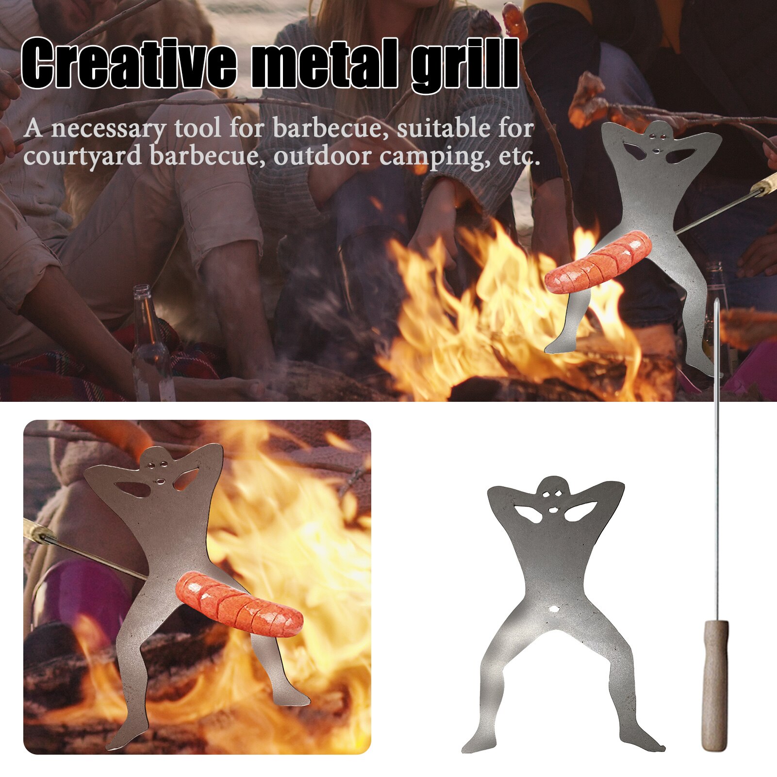 Funny Hot Dog Skewer Roasting Tool