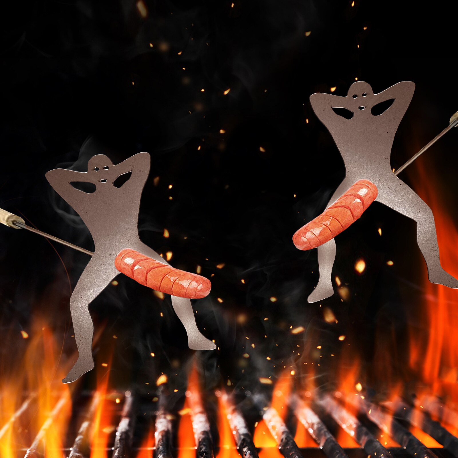 Funny Hot Dog Skewer Roasting Tool