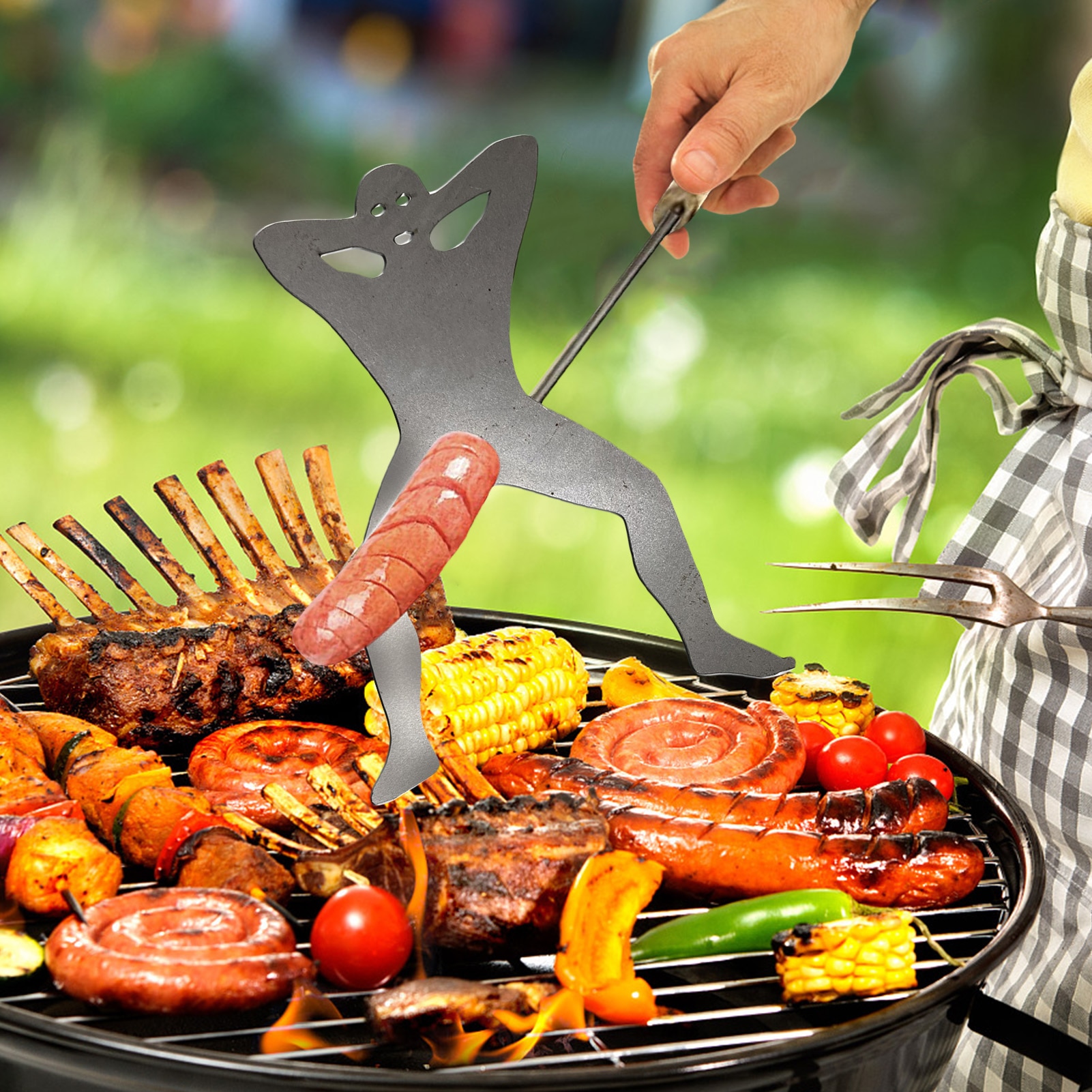 Funny Hot Dog Skewer Roasting Tool