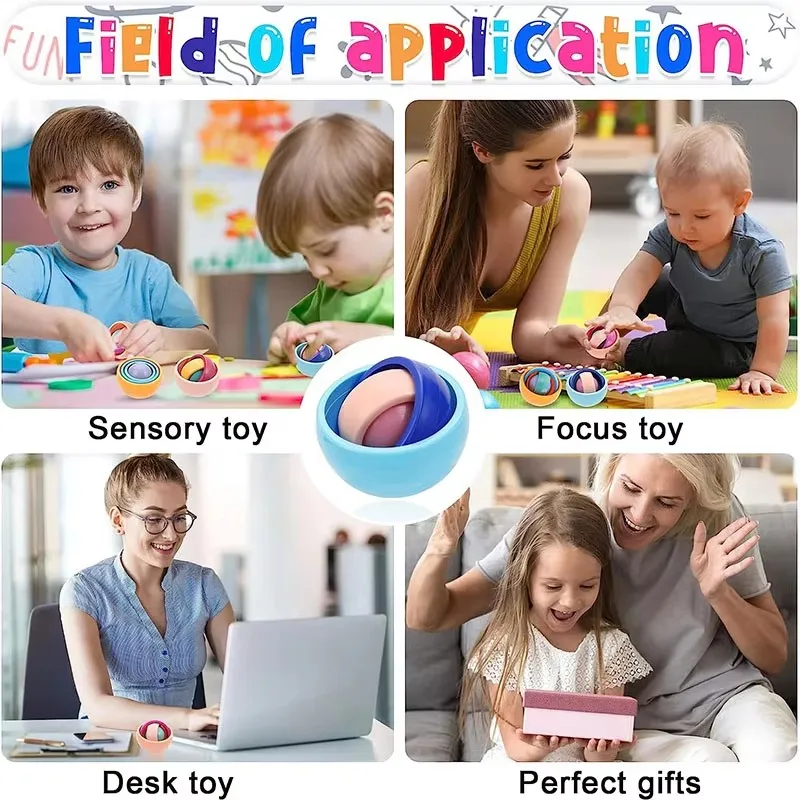 Funny Infinite Flip 3D Ball Gyroscope Fidget Toys for Kids Teens Boys Girls Adult ADHD Autism Relieve Stress Finger Funny Infinite Flip 3D Ball Gyroscope Fidget Toys for Kids Teens Boys Girls Adult ADHD Autism Relieve Stress Finger