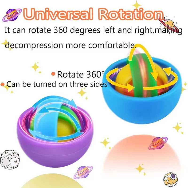 Funny Infinite Flip 3D Ball Gyroscope Fidget Toys for Kids Teens Boys Girls Adult ADHD Autism Relieve Stress Finger Funny Infinite Flip 3D Ball Gyroscope Fidget Toys for Kids Teens Boys Girls Adult ADHD Autism Relieve Stress Finger