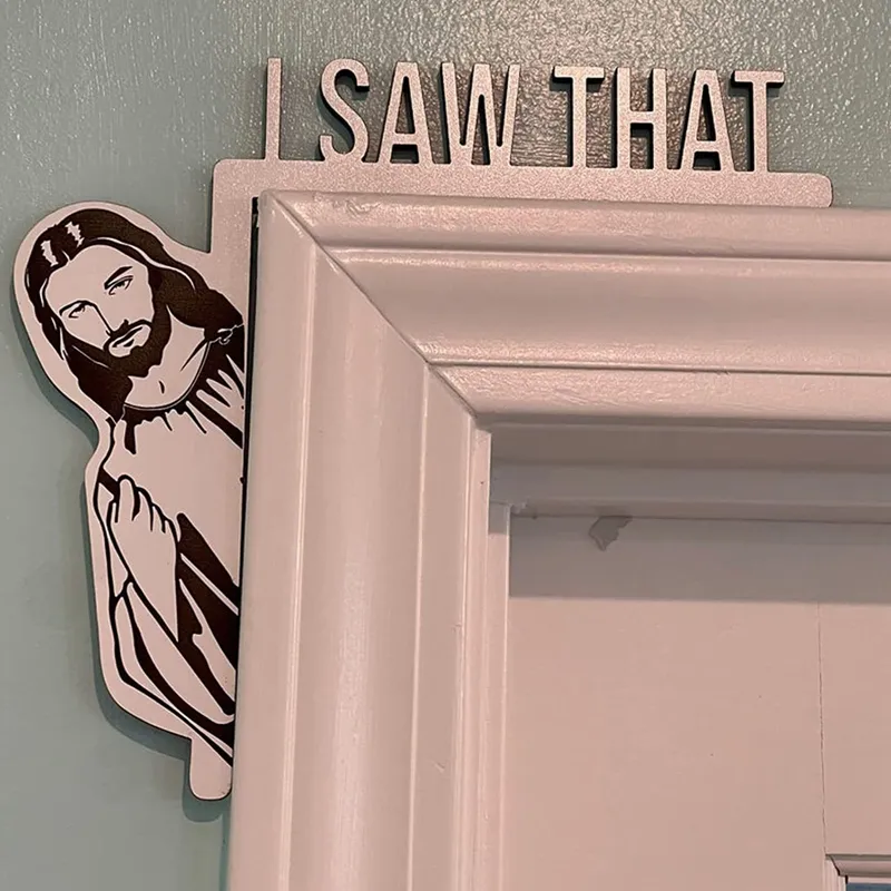 Funny Jesus Door Hanger Funny Home Decor Jesus I Saw That Creative Home Decor Jesus I Saw That I Over Wood Door Jesus Funny Jesus Door Hanger Funny Home Decor Jesus I Saw That Creative Home Decor Jesus I Saw That I Over Wood Door Jesus