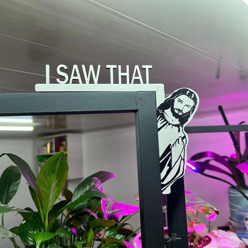 Funny Jesus Door Hanger Funny Home Decor Jesus I Saw That Creative Home Decor Jesus I Saw That I Over Wood Door Jesus