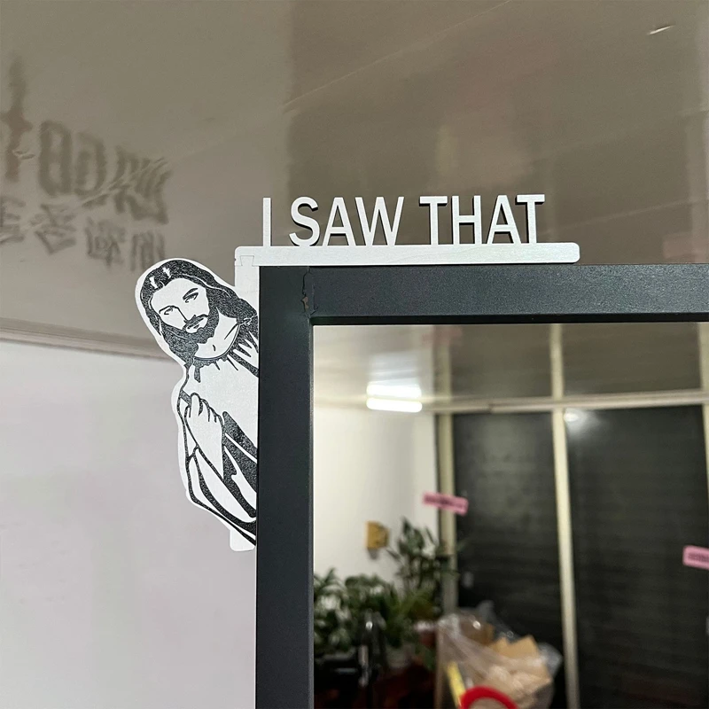 Funny Jesus Door Hanger Funny Home Decor Jesus I Saw That Creative Home Decor Jesus I Saw That I Over Wood Door Jesus