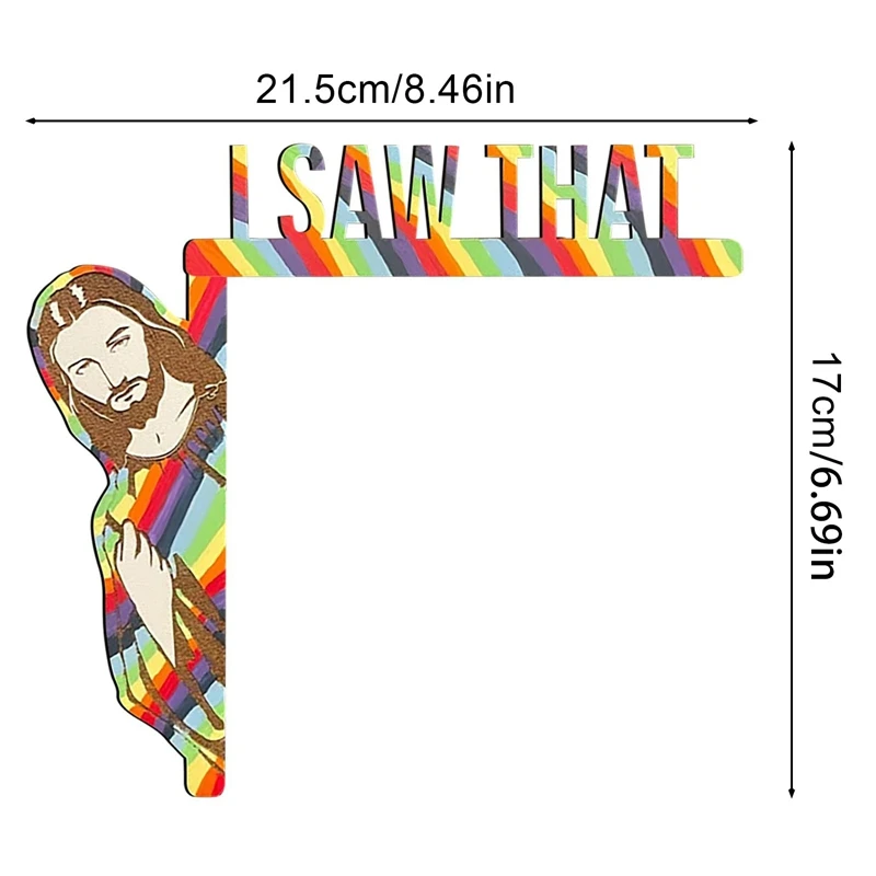 Funny Jesus Door Hanger Funny Home Decor Jesus I Saw That Creative Home Decor Jesus I Saw That I Over Wood Door Jesus