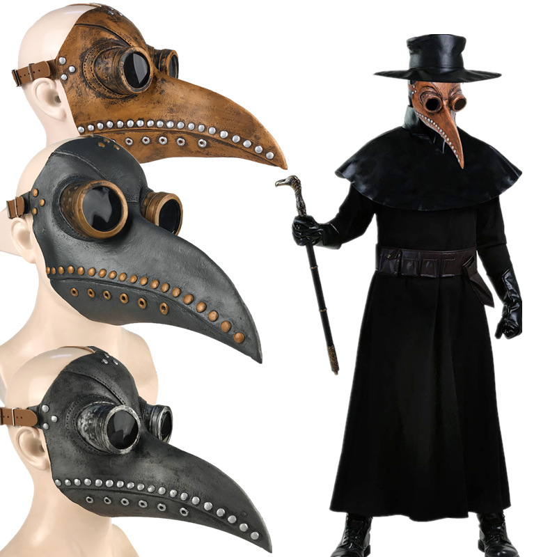 Funny Latex Steampunk Plague Doctor Bird Mask Cosplay Long Nose Halloween Masquerade Costume Props Funny Latex Steampunk Plague Doctor Bird Mask Cosplay Long Nose Halloween Masquerade Costume Props
