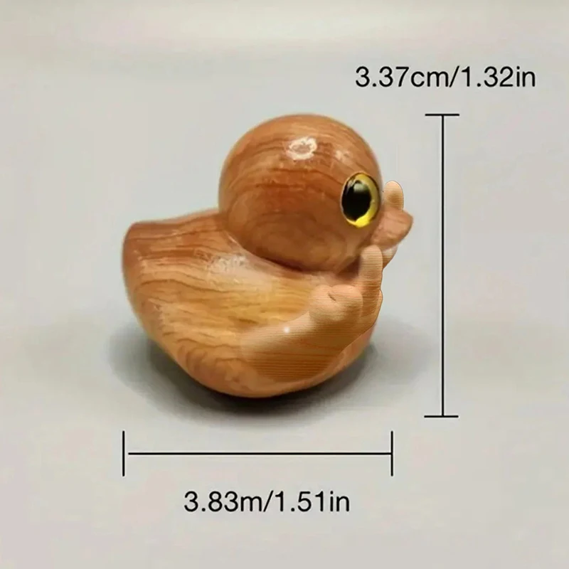 Funny Middle Finger Duck Handmade Wooden Statue Mini Duck Figurines Garden Decoration For Home Office Desktop Little Funny Middle Finger Duck Handmade Wooden Statue Mini Duck Figurines Garden Decoration For Home Office Desktop Little