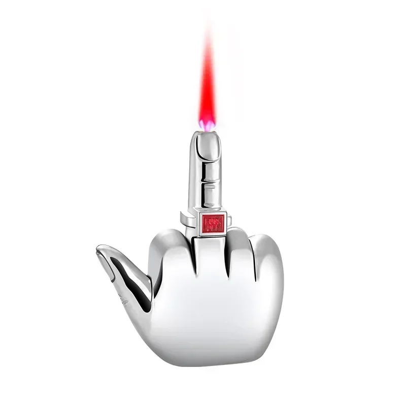 Funny Middle Finger Torch Lighter with Fuk You Voice Windproof Jet Flame Lighters Smoking Accessories Refillable Butane Funny Middle Finger Torch Lighter with Fuk You Voice Windproof Jet Flame Lighters Smoking Accessories Refillable Butane