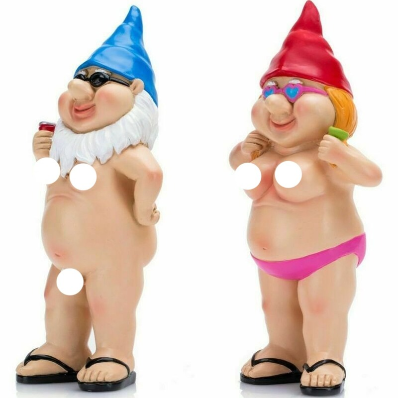 Funny Nude Garden Gnome Decor