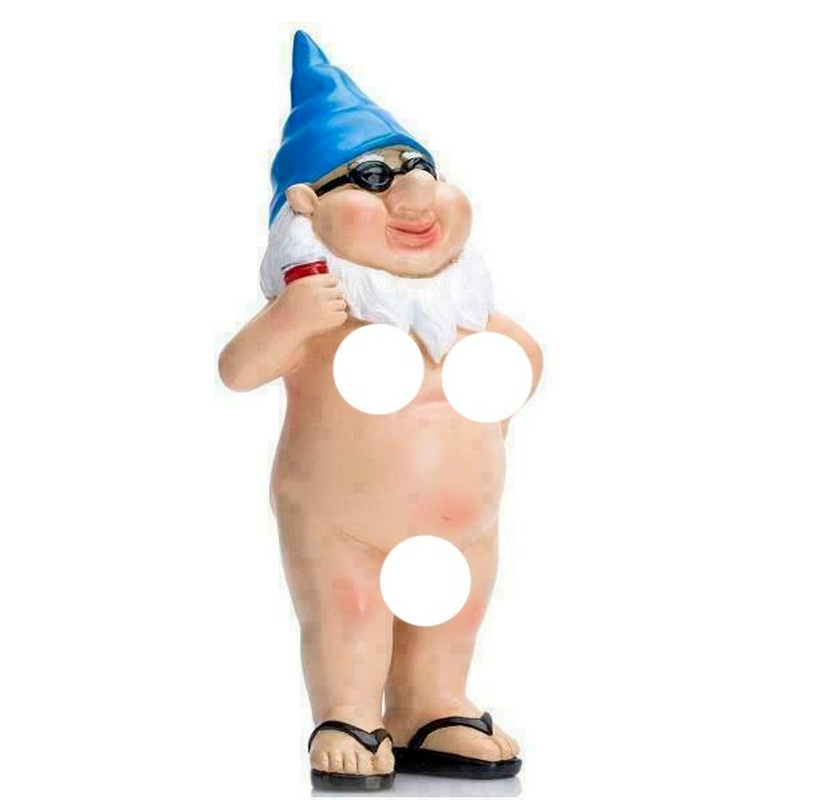 Funny Nude Garden Gnome Decor
