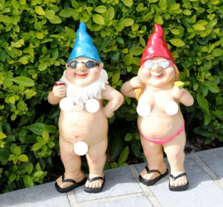 Funny Nude Garden Gnome Decor