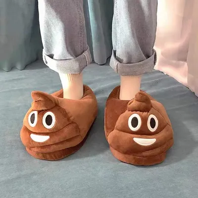 Funny Poop Emoji Slippers Funny Poop Emoji Slippers