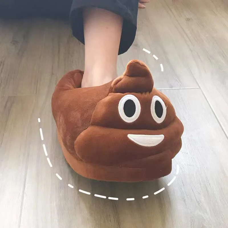 Funny Poop Emoji Slippers Funny Poop Emoji Slippers
