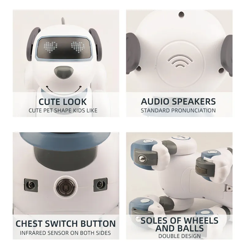 Funny RC Robot Electronic Dog Stunt Dog Voice Command Programmable Touch-sense Music Song Robot Dog for Children's Toys Funny RC Robot Electronic Dog Stunt Dog Voice Command Programmable Touch-sense Music Song Robot Dog for Children's Toys