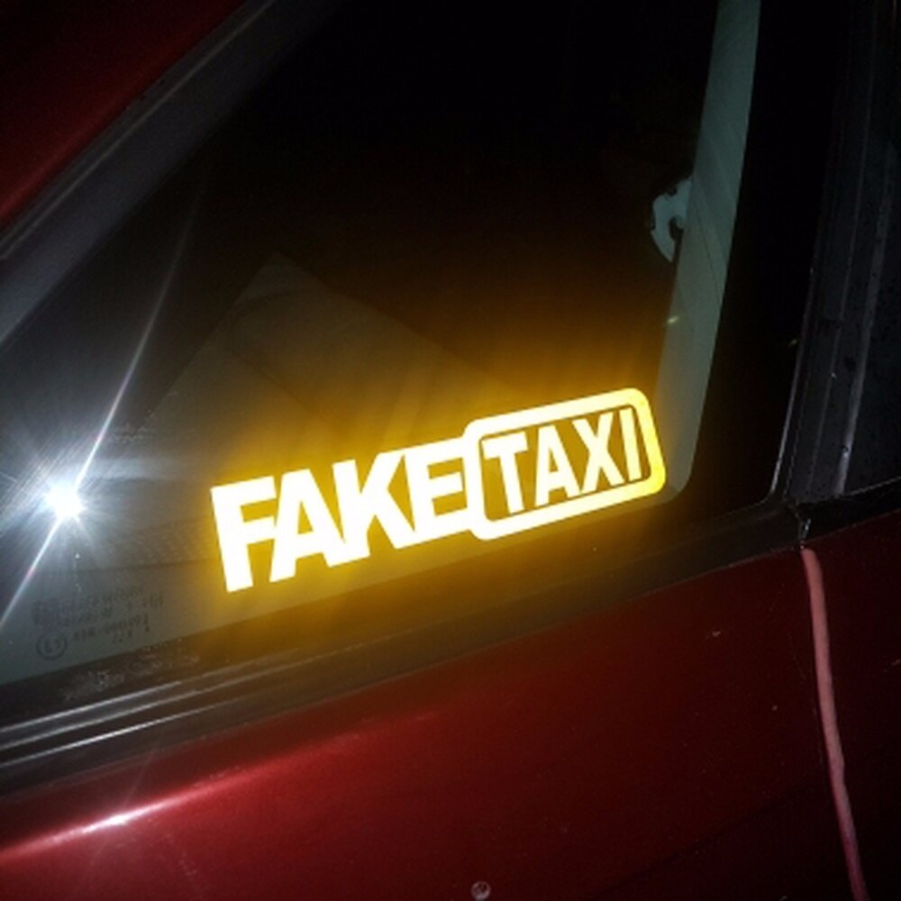 Funny Reflective Fake Taxi Stickers (2 pcs) Funny Reflective Fake Taxi Stickers (2 pcs)