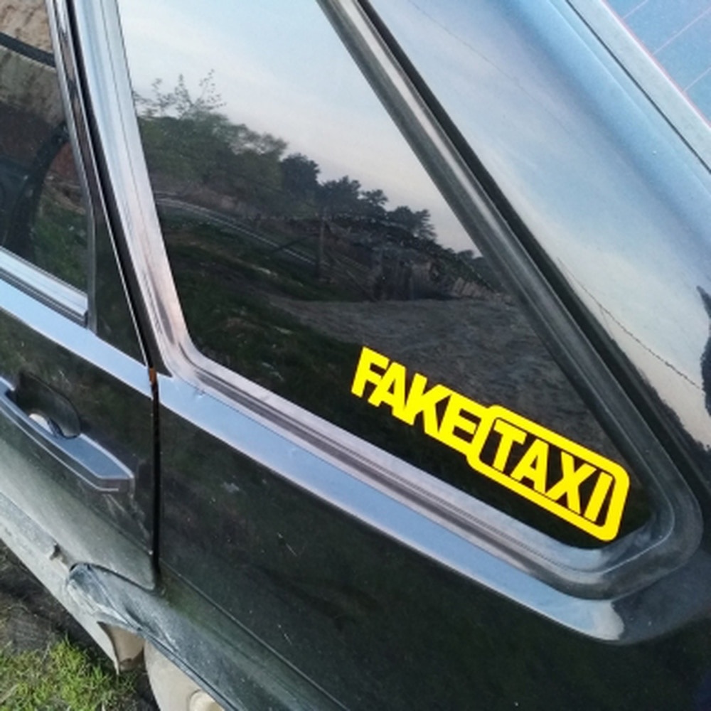 Funny Reflective Fake Taxi Stickers (2 pcs) Funny Reflective Fake Taxi Stickers (2 pcs)
