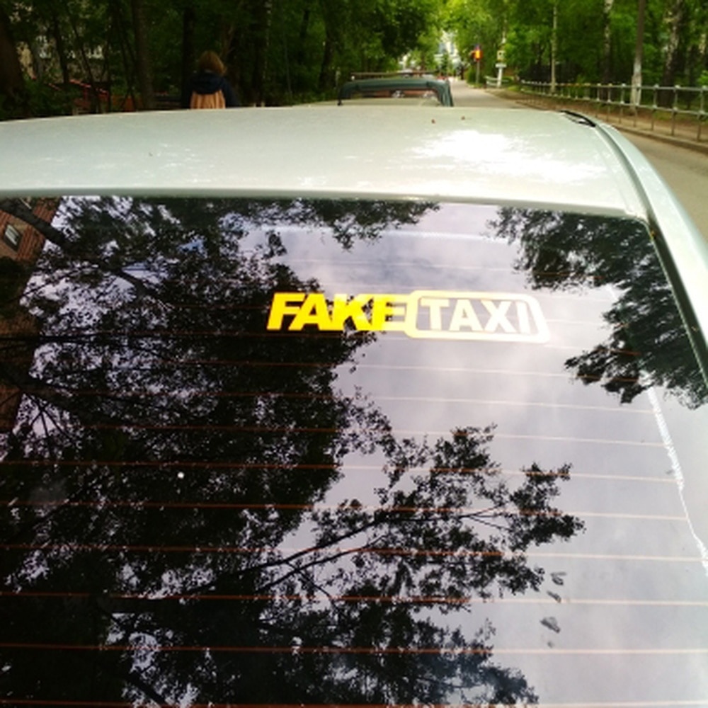 Funny Reflective Fake Taxi Stickers (2 pcs) Funny Reflective Fake Taxi Stickers (2 pcs)