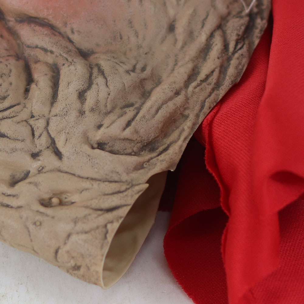 Funny Smoking Granny Old Nana Latex Mask Lady Grandma With Wrinkled Face and Red Scarf Masks Halloween Party Costume
