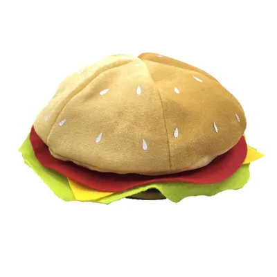 Funny Soft Cloth Hamburger Hat