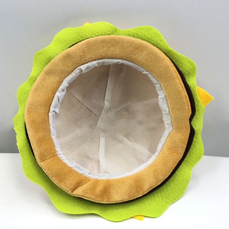 Funny Soft Cloth Hamburger Hat