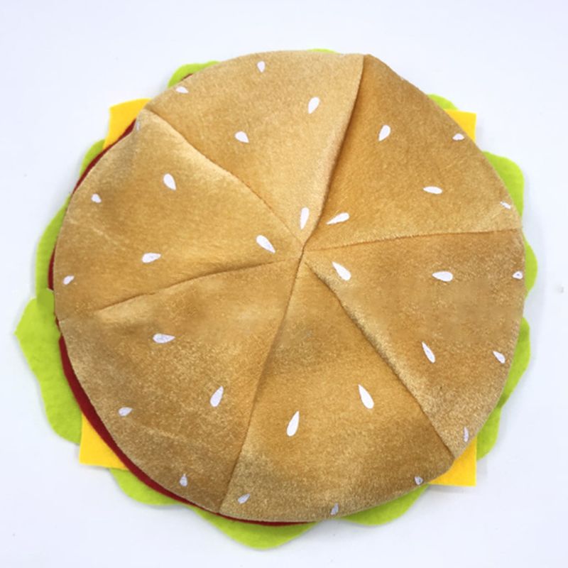 Funny Soft Cloth Hamburger Hat