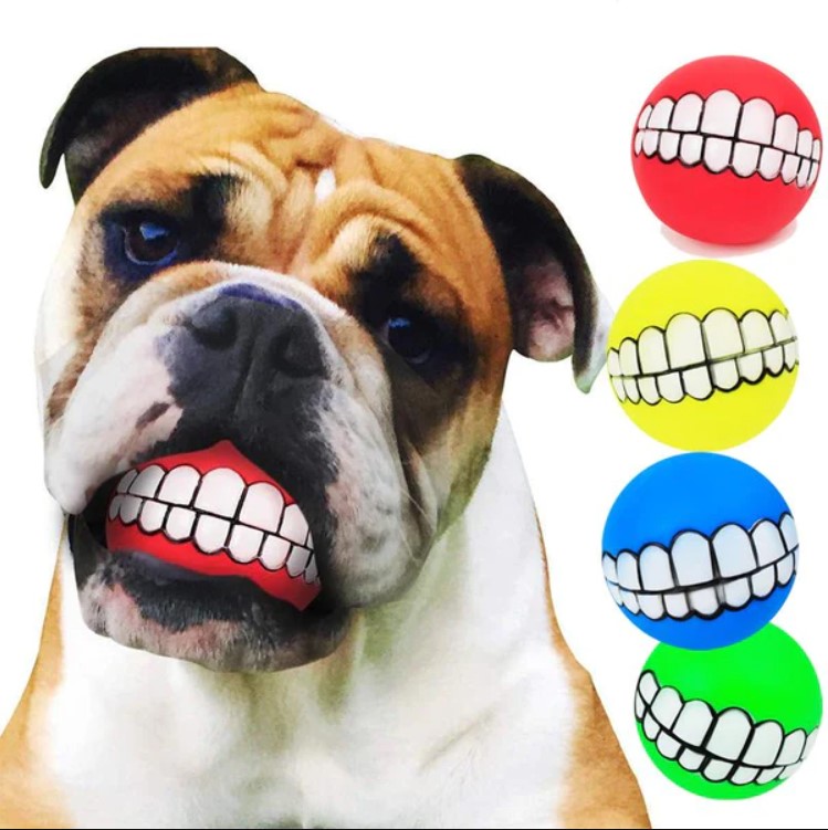Funny Squeaky Dog Teeth Ball Funny Squeaky Dog Teeth Ball