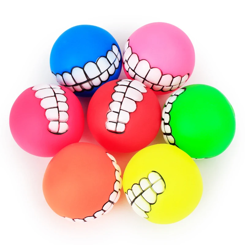 Funny Squeaky Toy Teeth Ball for Dogs Funny Squeaky Toy Teeth Ball for Dogs