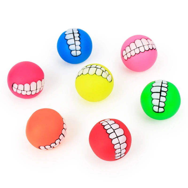Funny Squeaky Toy Teeth Ball for Dogs Funny Squeaky Toy Teeth Ball for Dogs