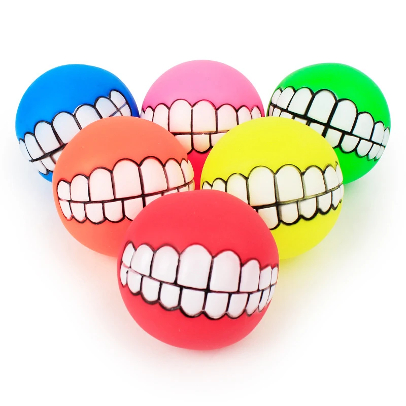 Funny Squeaky Toy Teeth Ball for Dogs Funny Squeaky Toy Teeth Ball for Dogs