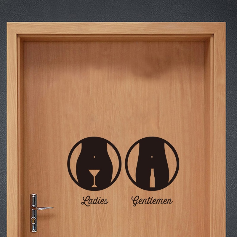 Funny Toilet Door Sign Sticker