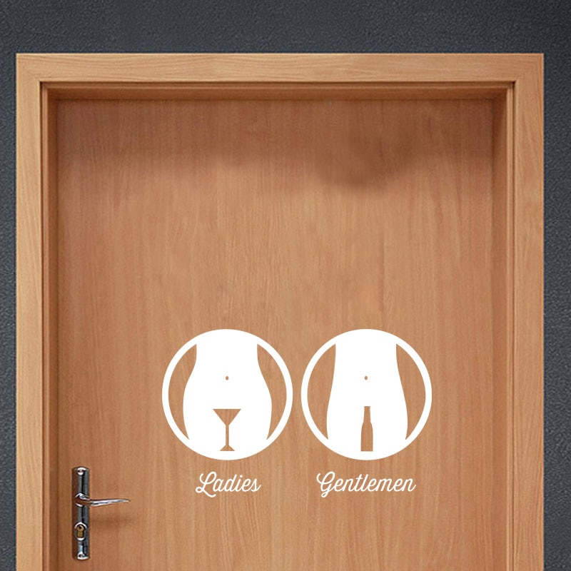 Funny Toilet Door Sign Sticker