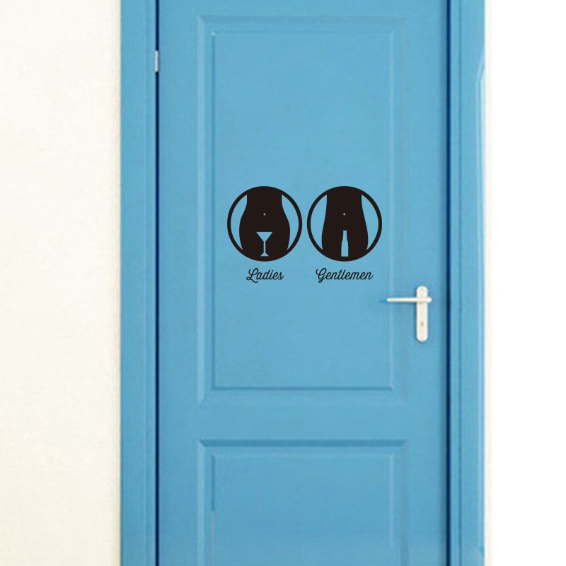 Funny Toilet Door Sign Sticker