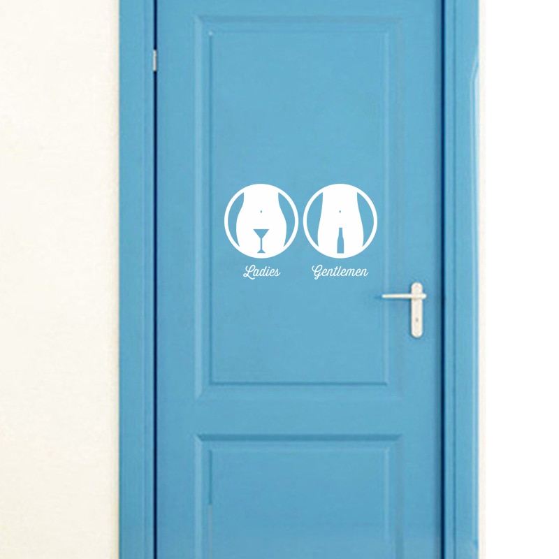 Funny Toilet Door Sign Sticker