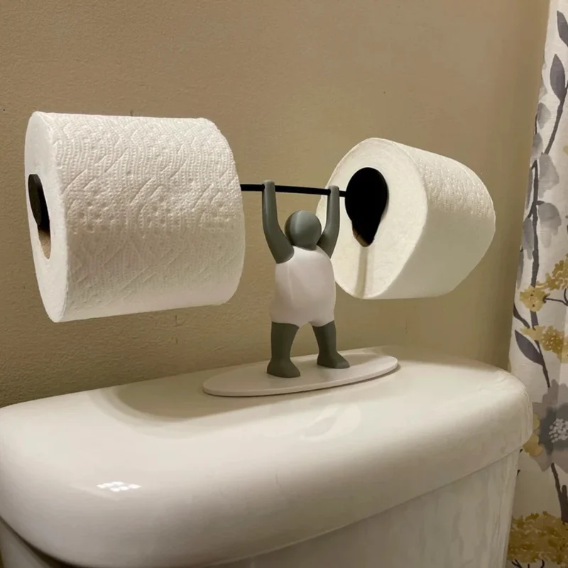 Funny Toilet Paper Shelf 3d Printing Weightlifting Figurine Napkin Rack Home Decor Organizer For Tissue Rolls, Wipes Funny Toilet Paper Shelf 3d Printing Weightlifting Figurine Napkin Rack Home Decor Organizer For Tissue Rolls, Wipes