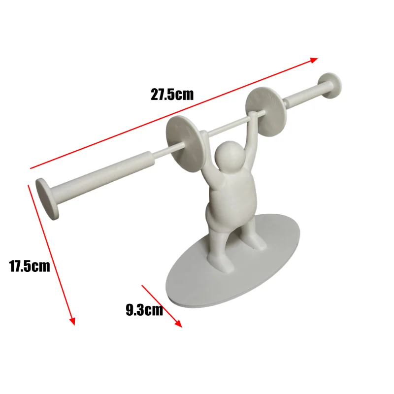 Funny Toilet Paper Shelf 3d Printing Weightlifting Figurine Napkin Rack Home Decor Organizer For Tissue Rolls, Wipes